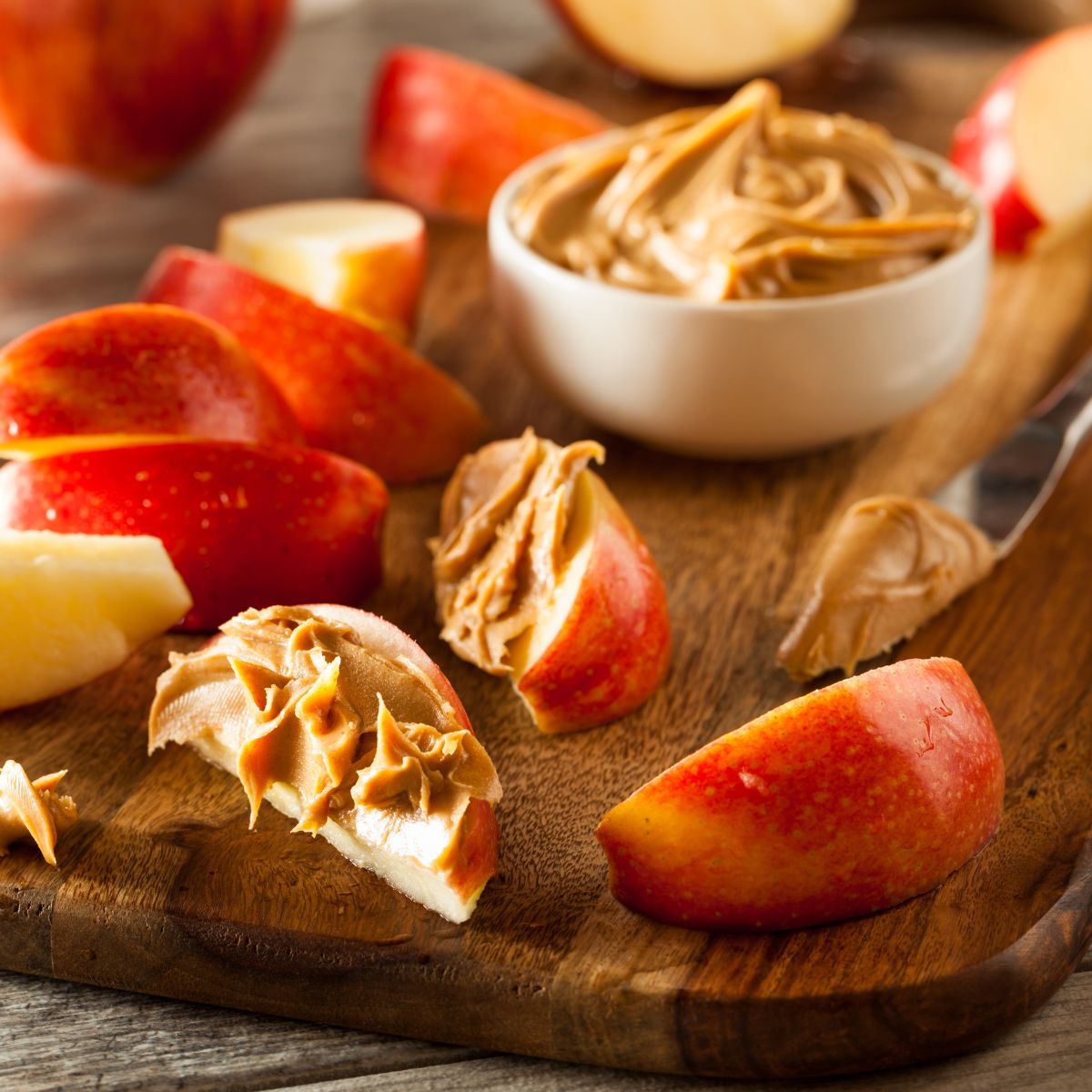 Creamy peanut butter with peanuts